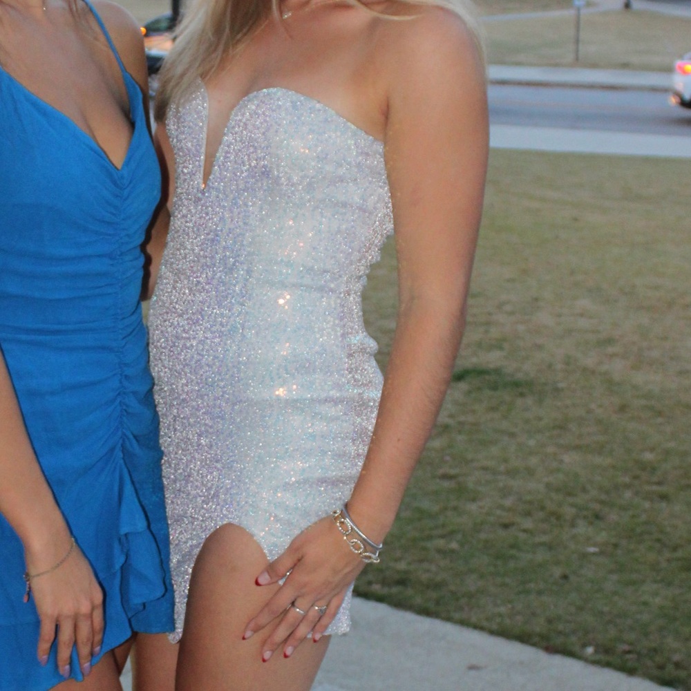 Sparkly silver dress from hello molly